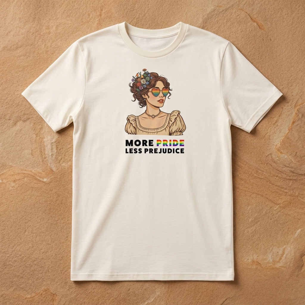 More Pride Less Prejudice Organic Graphic T-Shirt