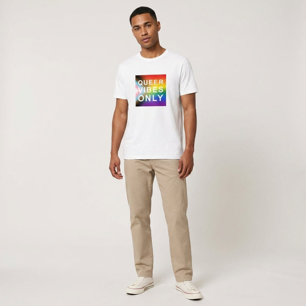Pride Queer Vibes Only Progress Organic T-Shirt