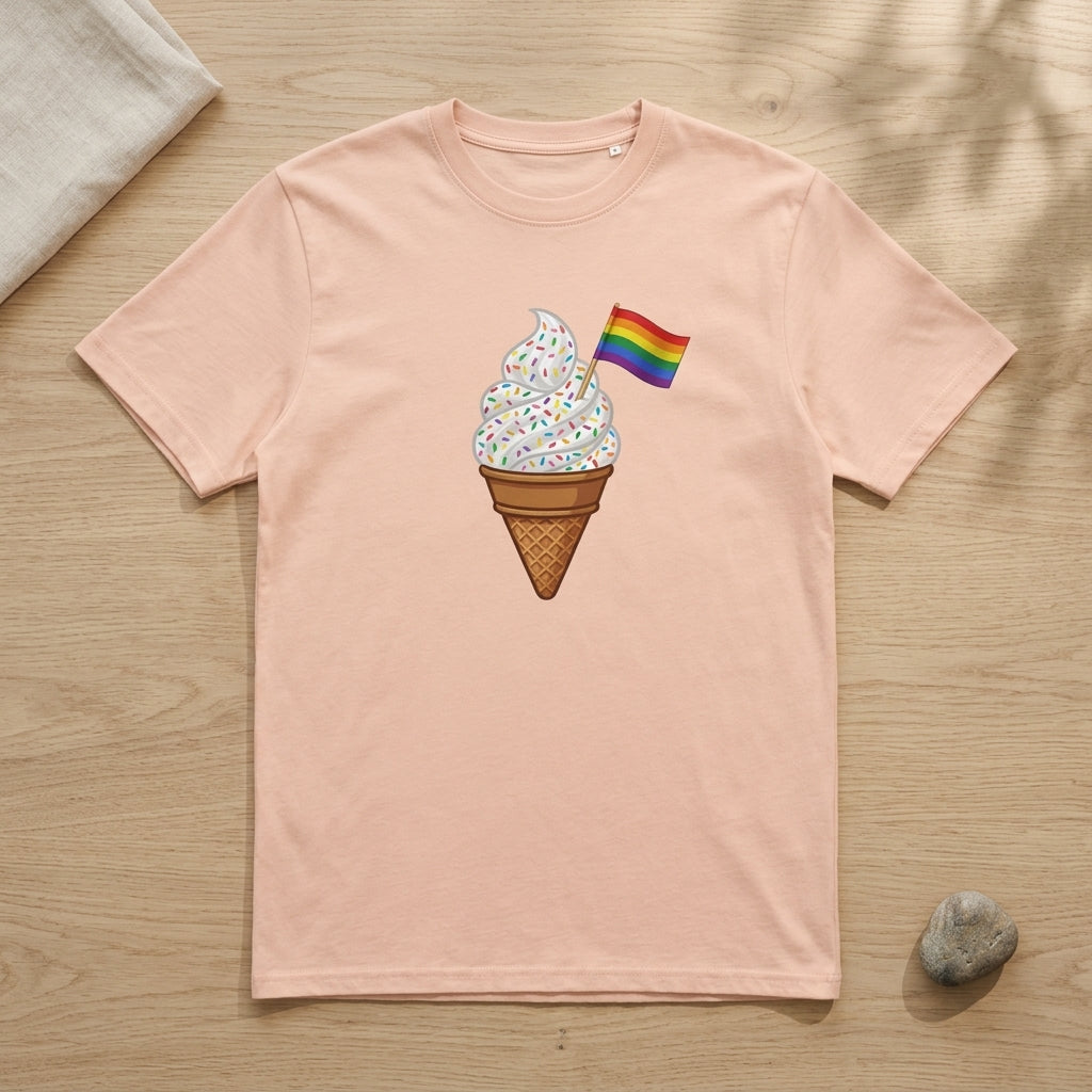 Pride Rainbow Sprinkles Ice Cream Organic T-Shirt
