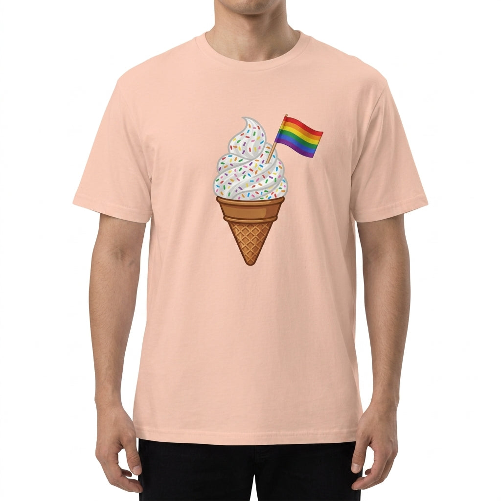 Pride Rainbow Sprinkles Ice Cream Organic T-Shirt
