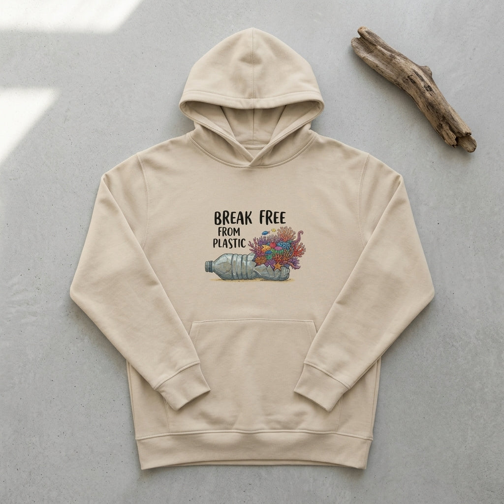 Break Free From Plastic Organic Mid-Weight Hoodie