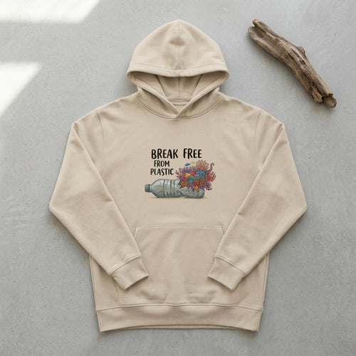 Break Free From Plastic Organic Mid-Weight Hoodie