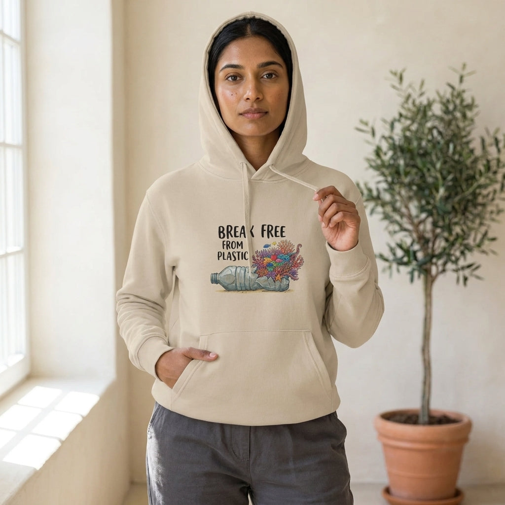 Break Free From Plastic Organic Mid-Weight Hoodie