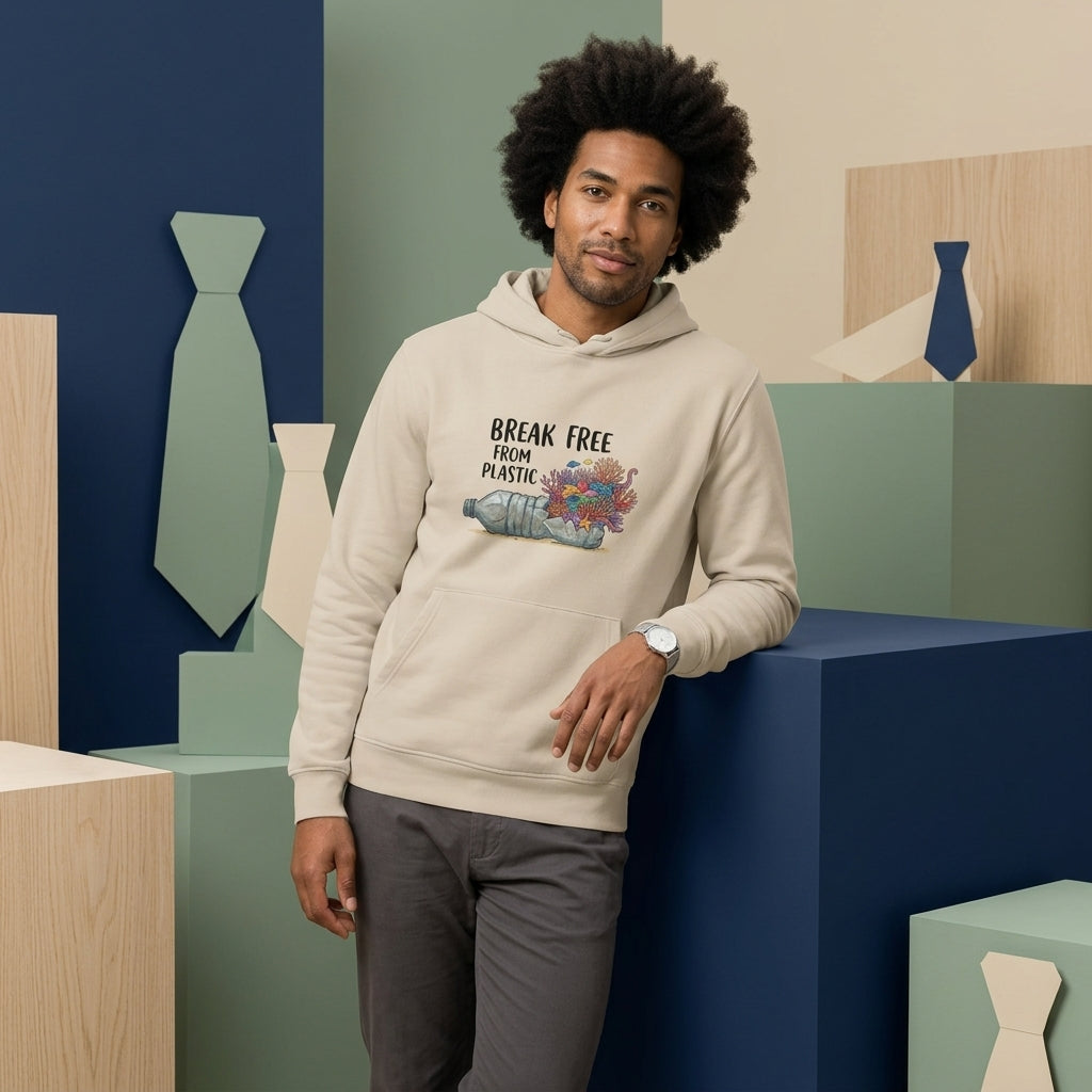 Break Free From Plastic Organic Mid-Weight Hoodie