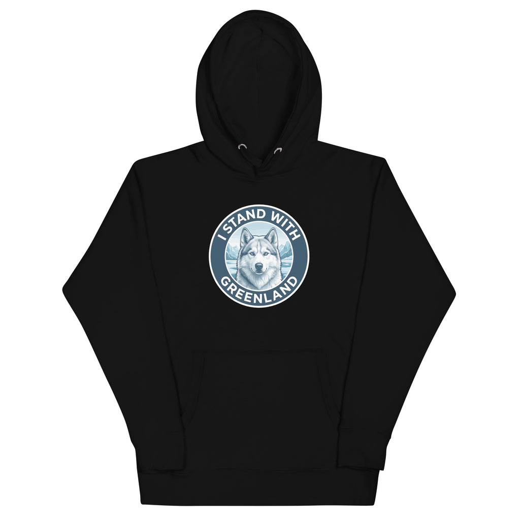 I Stand With Greenland Hoodie - Unisex Cotton Blend Sweatshirt