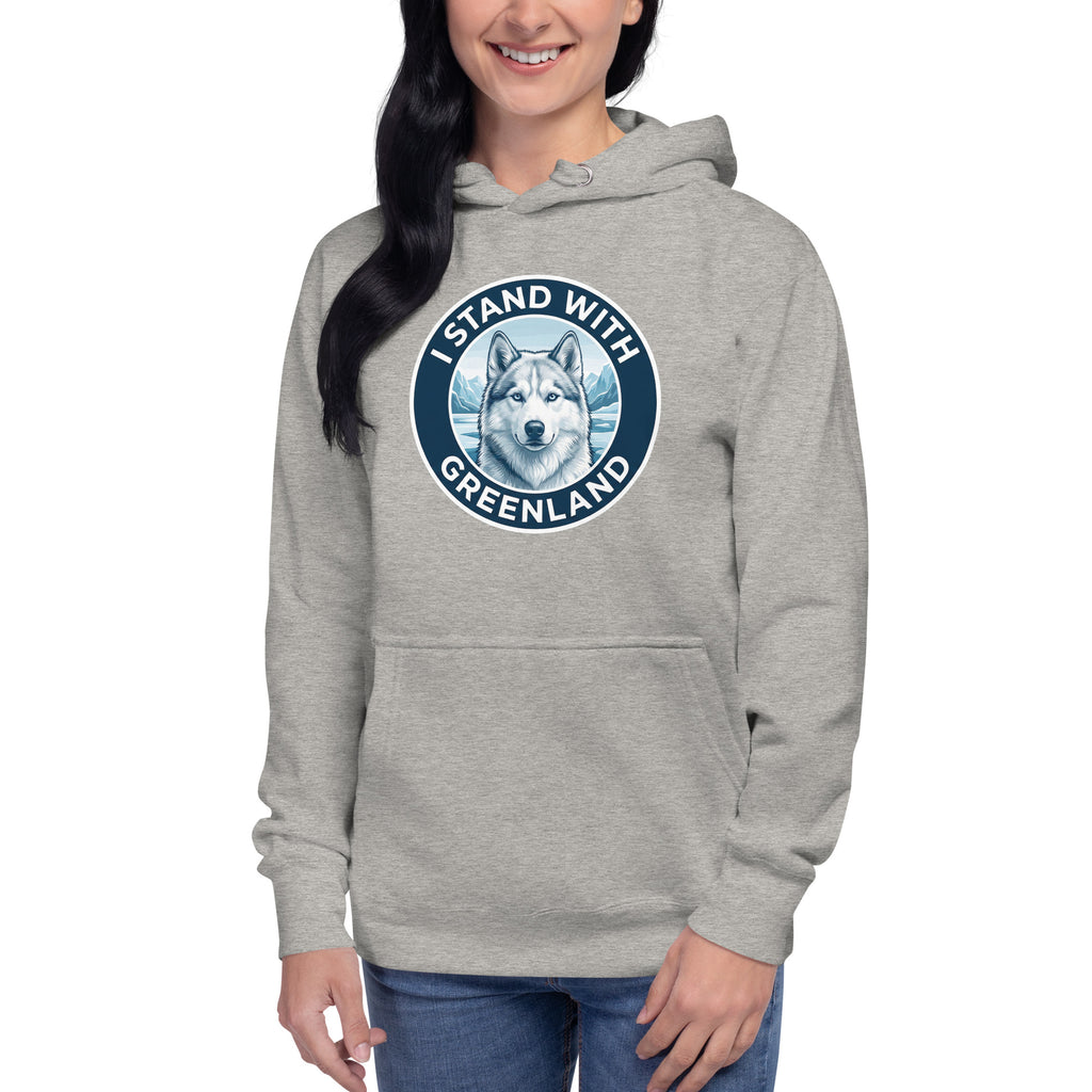 I Stand With Greenland Hoodie - Unisex Cotton Blend Sweatshirt
