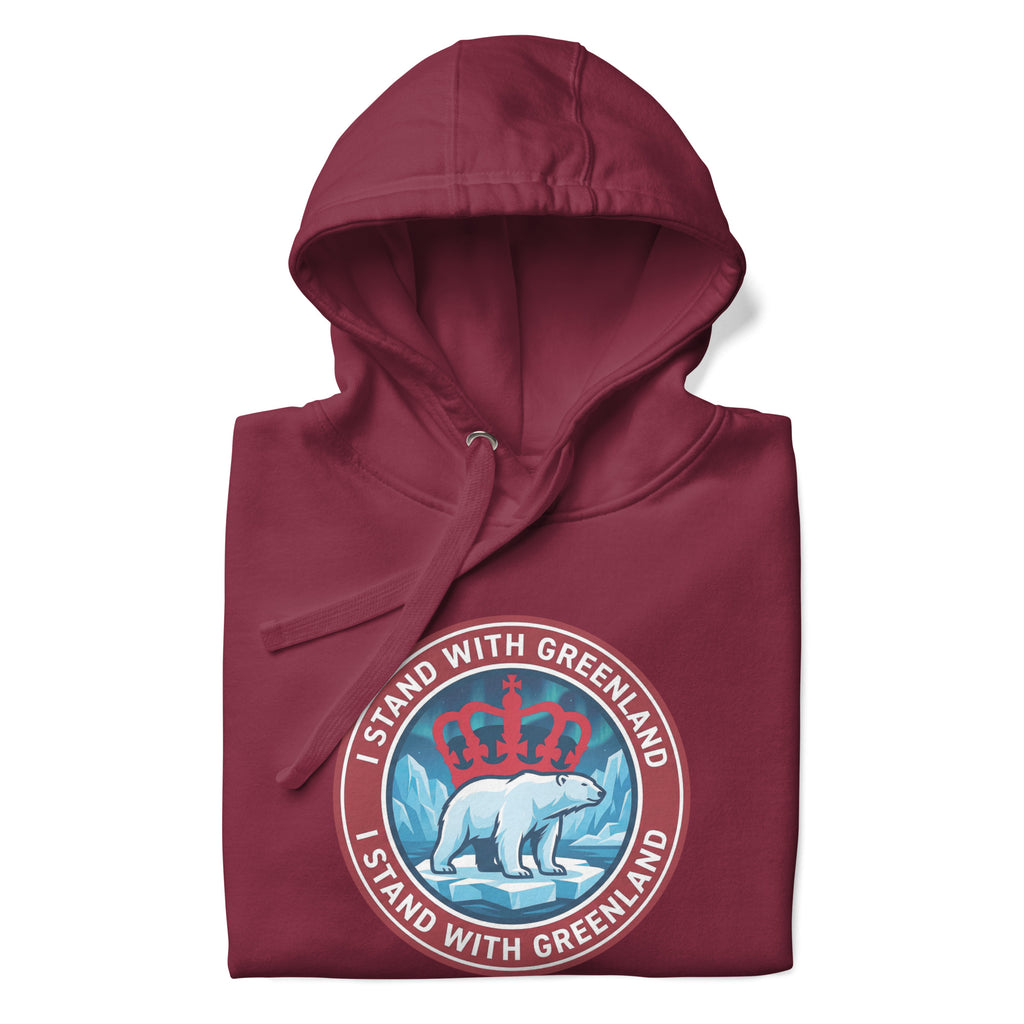 I Stand With Greenland Premium Cotton Unisex Hoodie