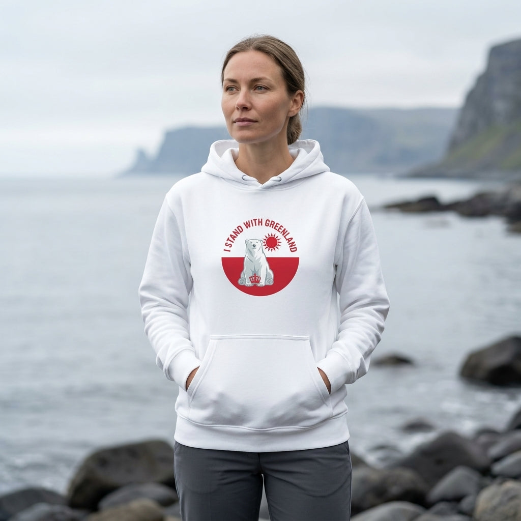 I Stand With Greenland Premium Cotton Unisex Hoodie