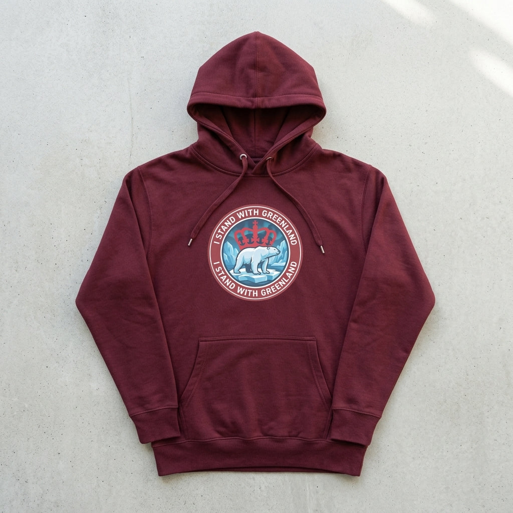 I Stand With Greenland Premium Cotton Unisex Hoodie