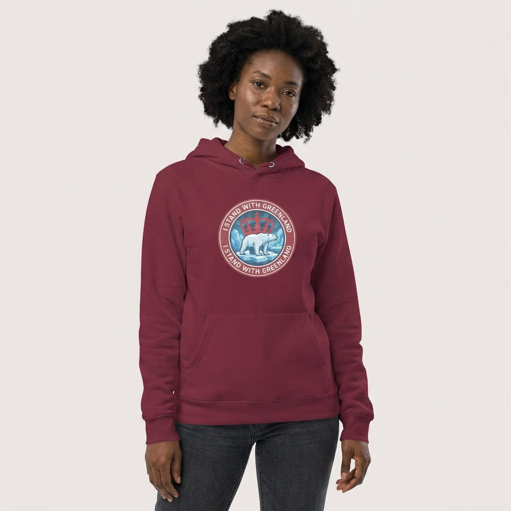 I Stand With Greenland Premium Cotton Unisex Hoodie