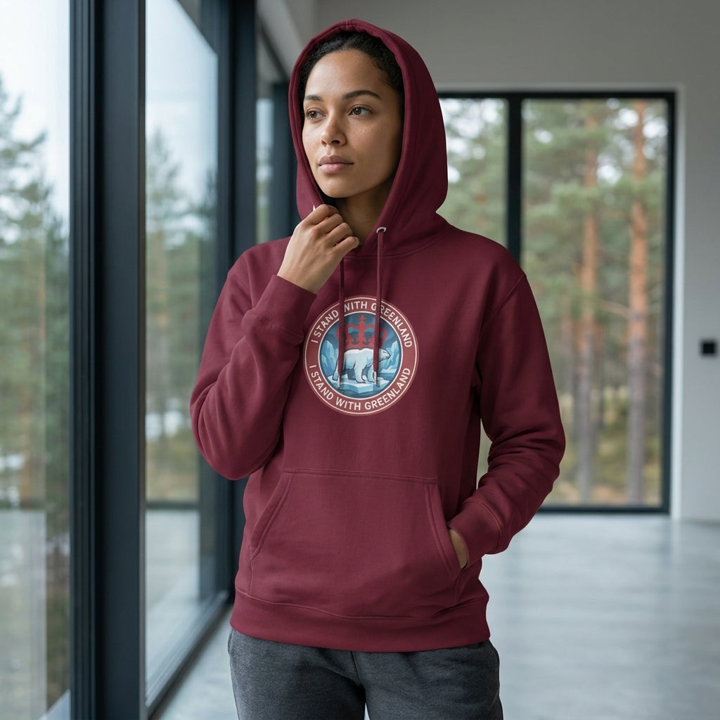 I Stand With Greenland Premium Cotton Unisex Hoodie