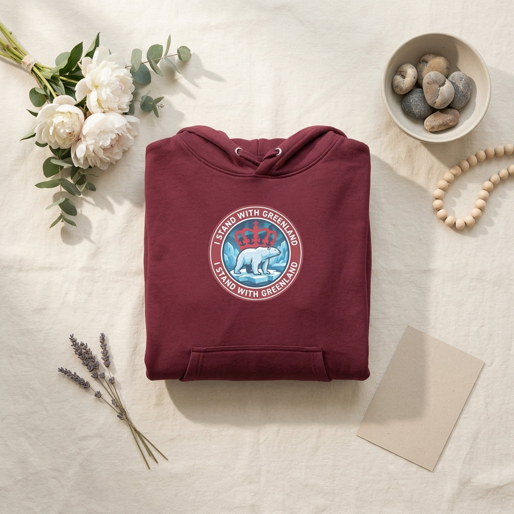 I Stand With Greenland Premium Cotton Unisex Hoodie
