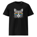 Pride Rainbow Heart Sunglasses Cat Organic Cotton T-Shirt