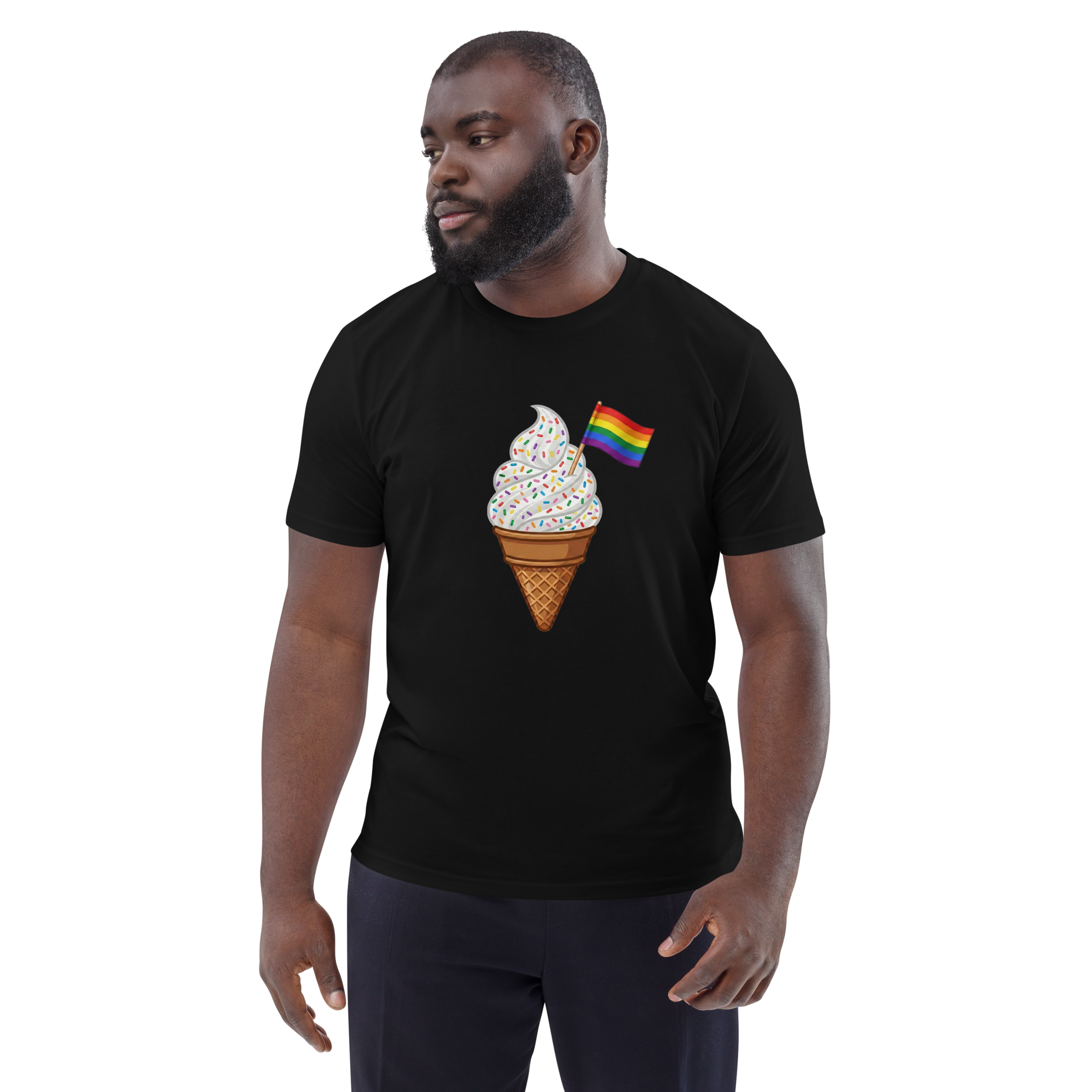 Pride Rainbow Sprinkles Ice Cream Organic T-Shirt