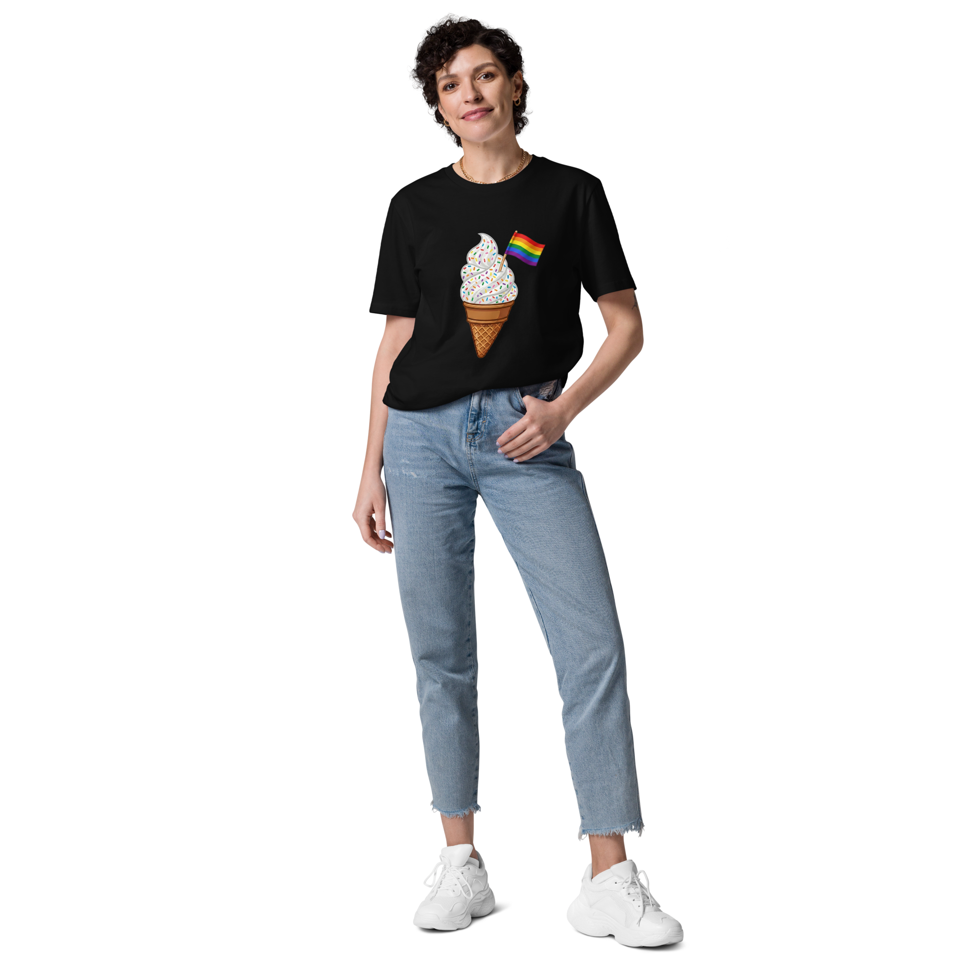 Pride Rainbow Sprinkles Ice Cream Organic T-Shirt