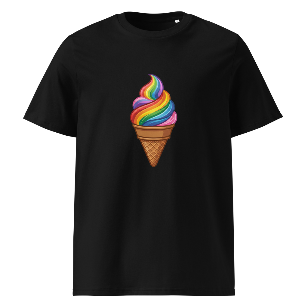 Pride Vibrant Rainbow Soft Serve Organic T-Shirt
