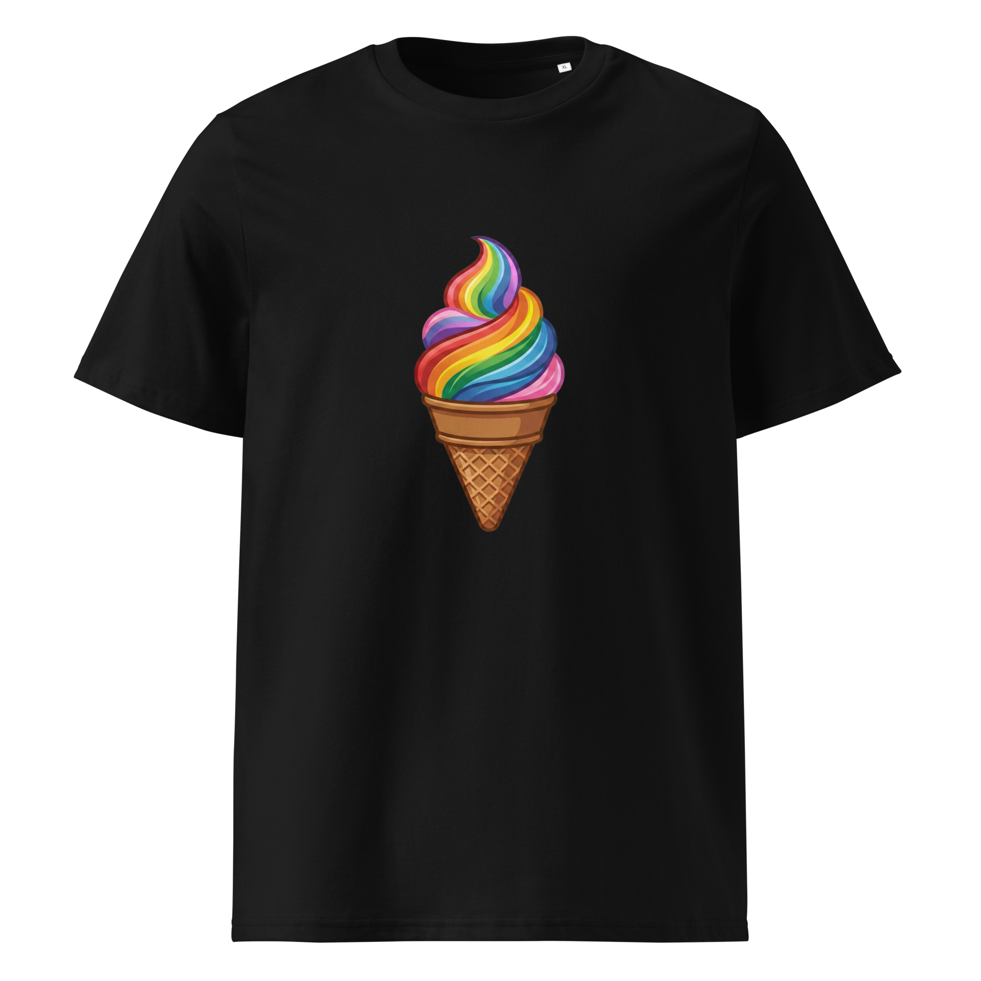 Pride Vibrant Rainbow Soft Serve Organic T-Shirt