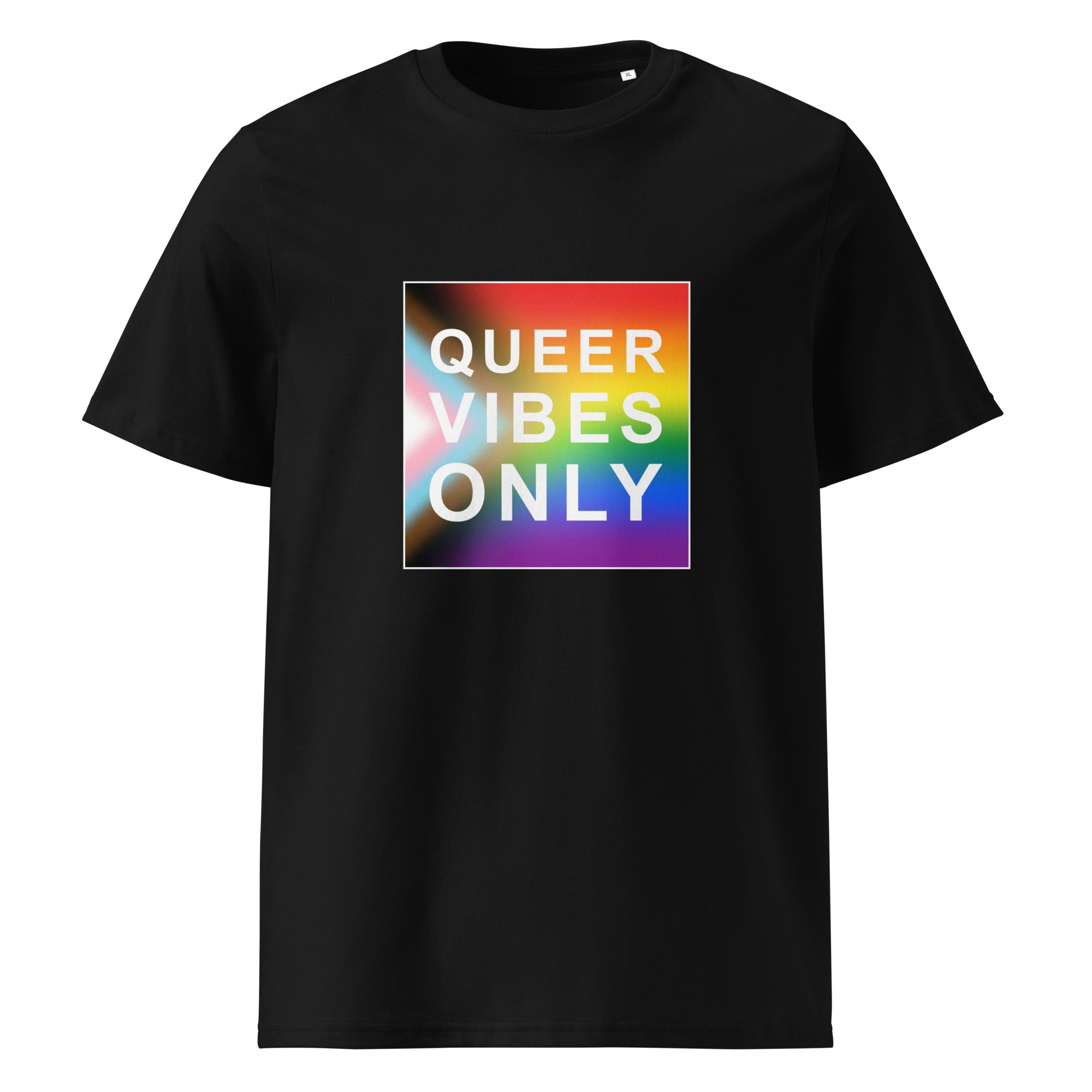 Pride Queer Vibes Only Progress Organic T-Shirt
