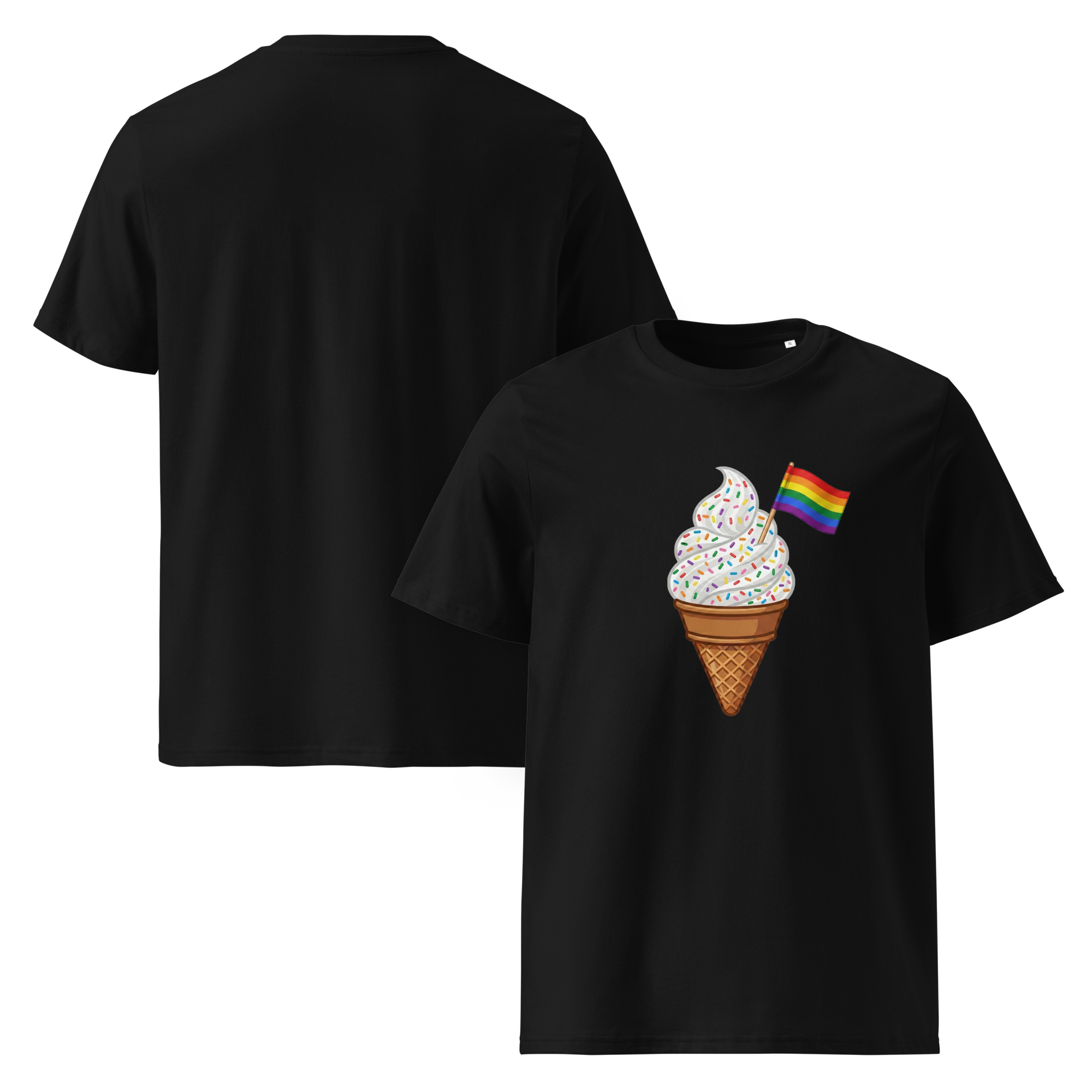 Pride Rainbow Sprinkles Ice Cream Organic T-Shirt