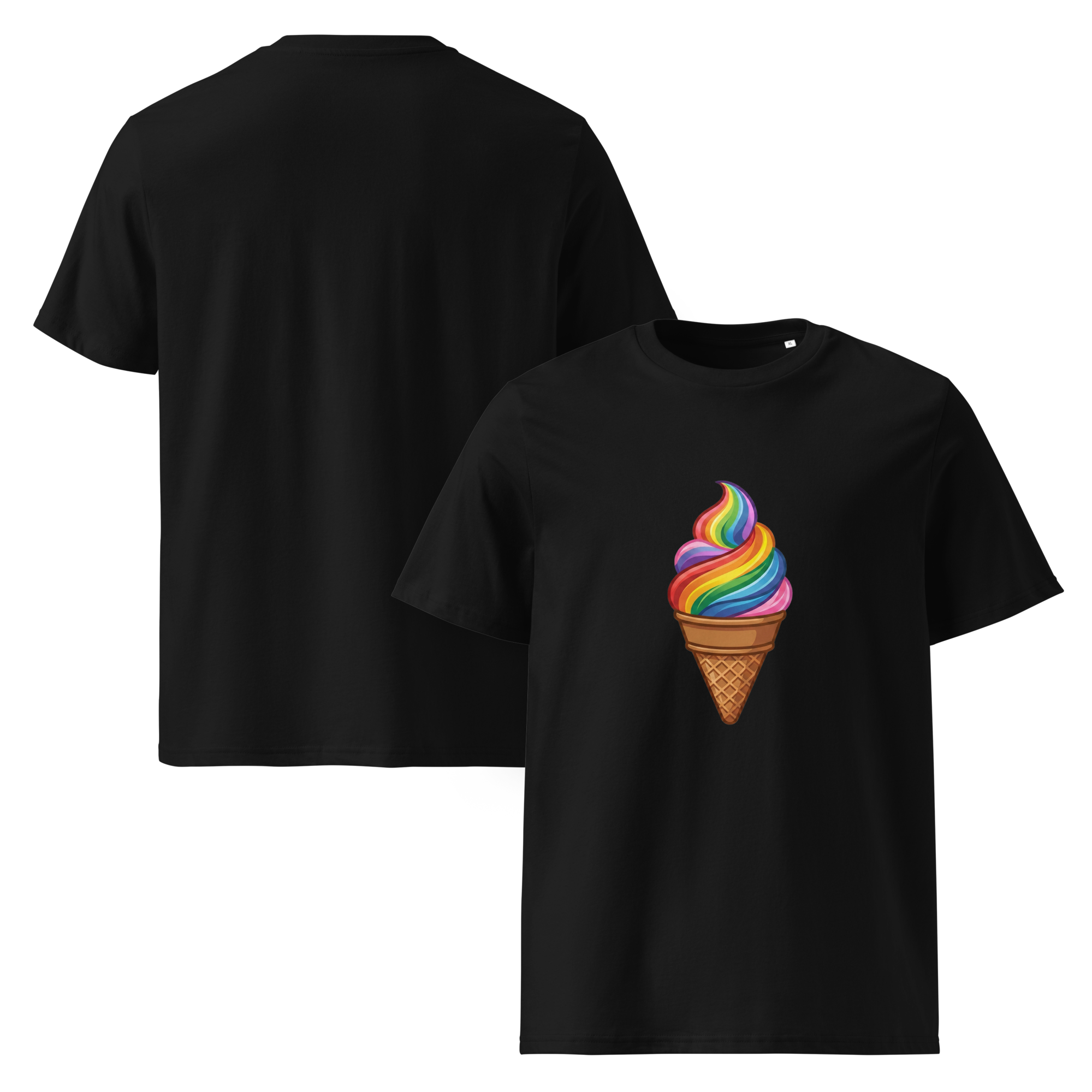 Pride Vibrant Rainbow Soft Serve Organic T-Shirt