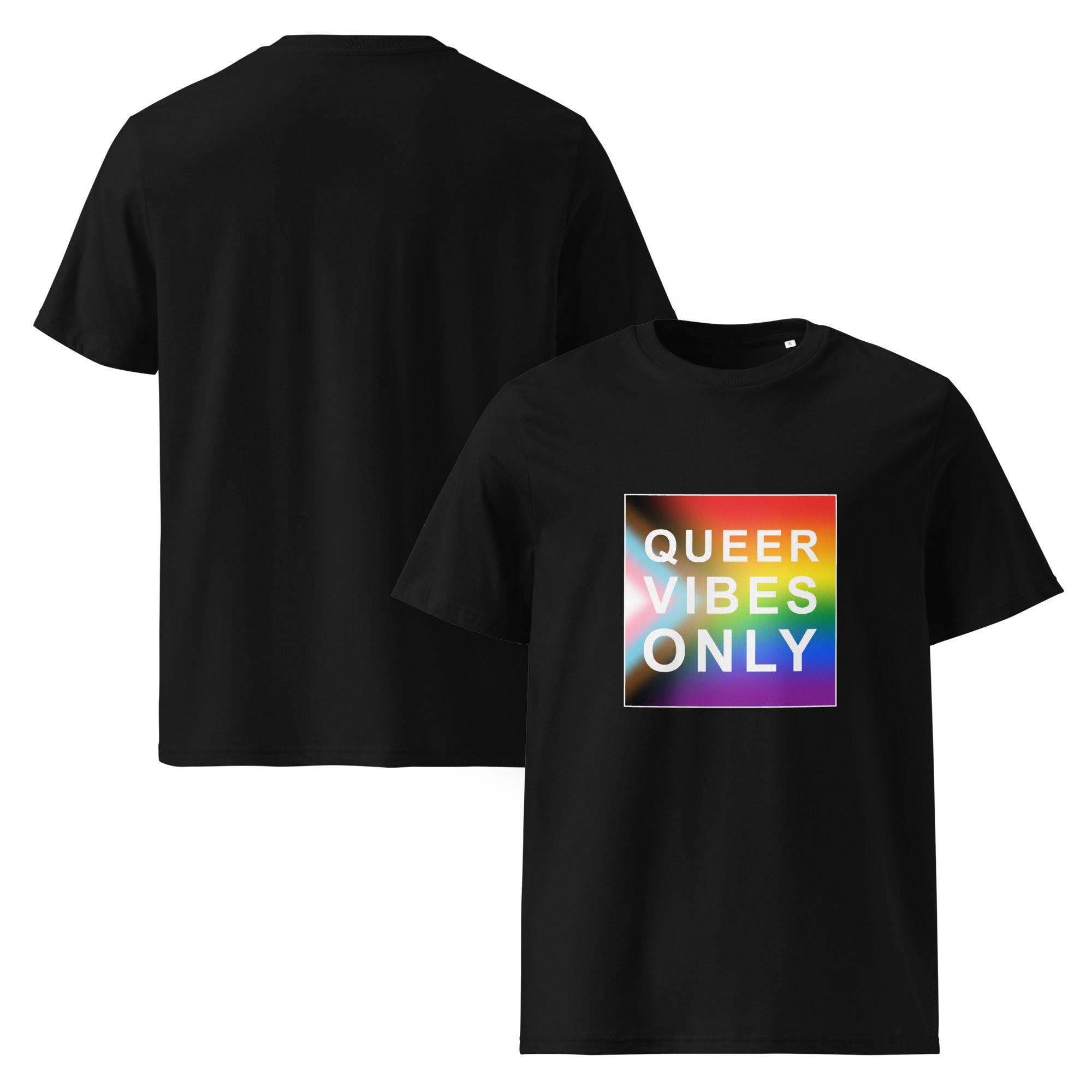 Pride Queer Vibes Only Progress Organic T-Shirt