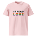 Pride Spread Love Rainbow Typography Organic T-Shirt