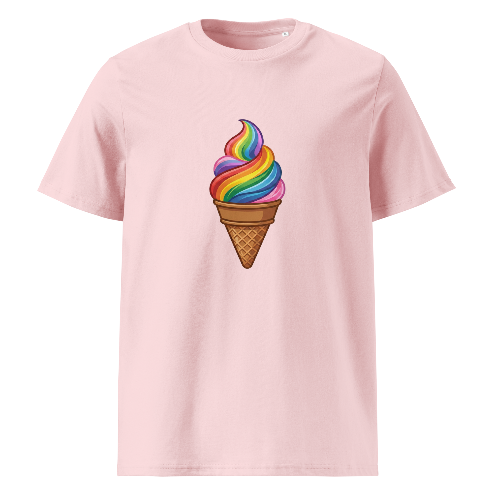 Pride Vibrant Rainbow Soft Serve Organic T-Shirt