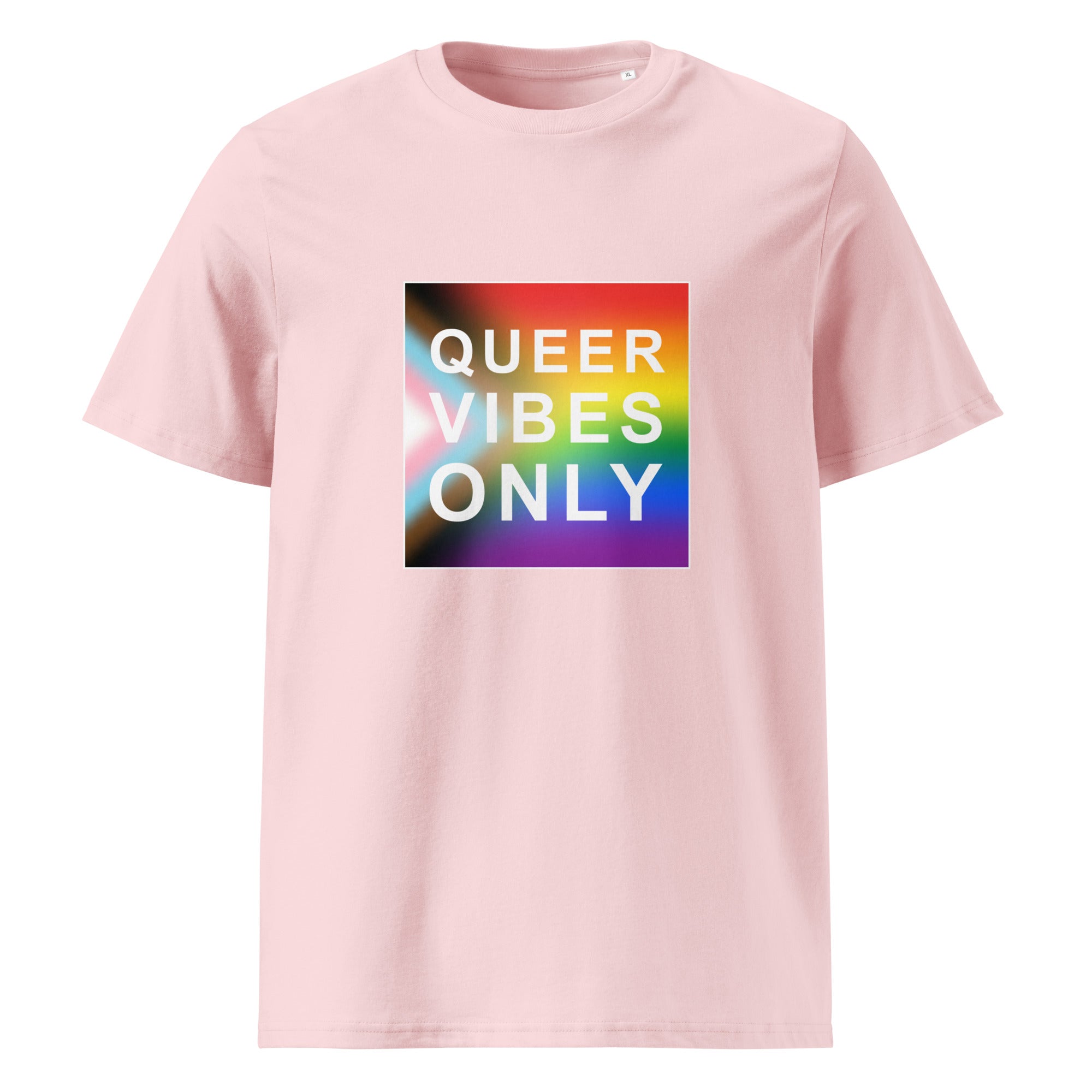 Pride Queer Vibes Only Progress Organic T-Shirt