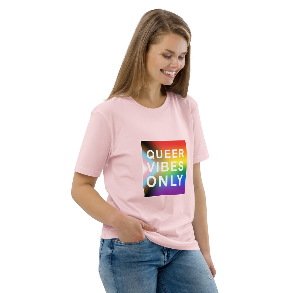 Pride Queer Vibes Only Progress Organic T-Shirt