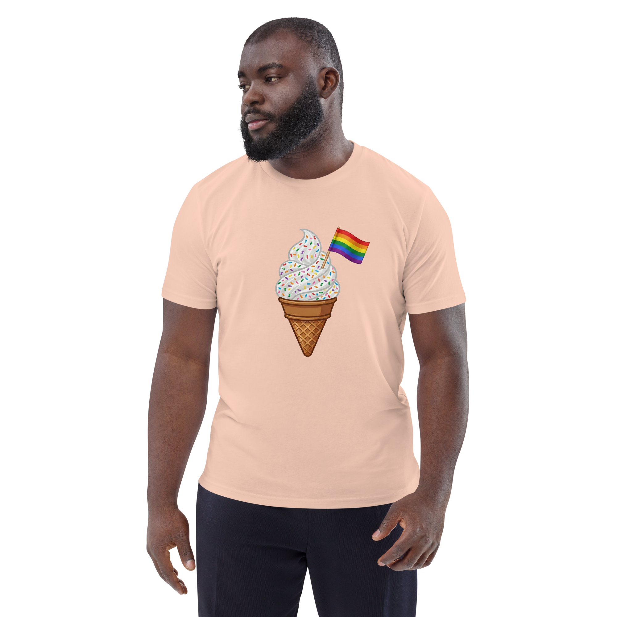 Pride Rainbow Sprinkles Ice Cream Organic T-Shirt