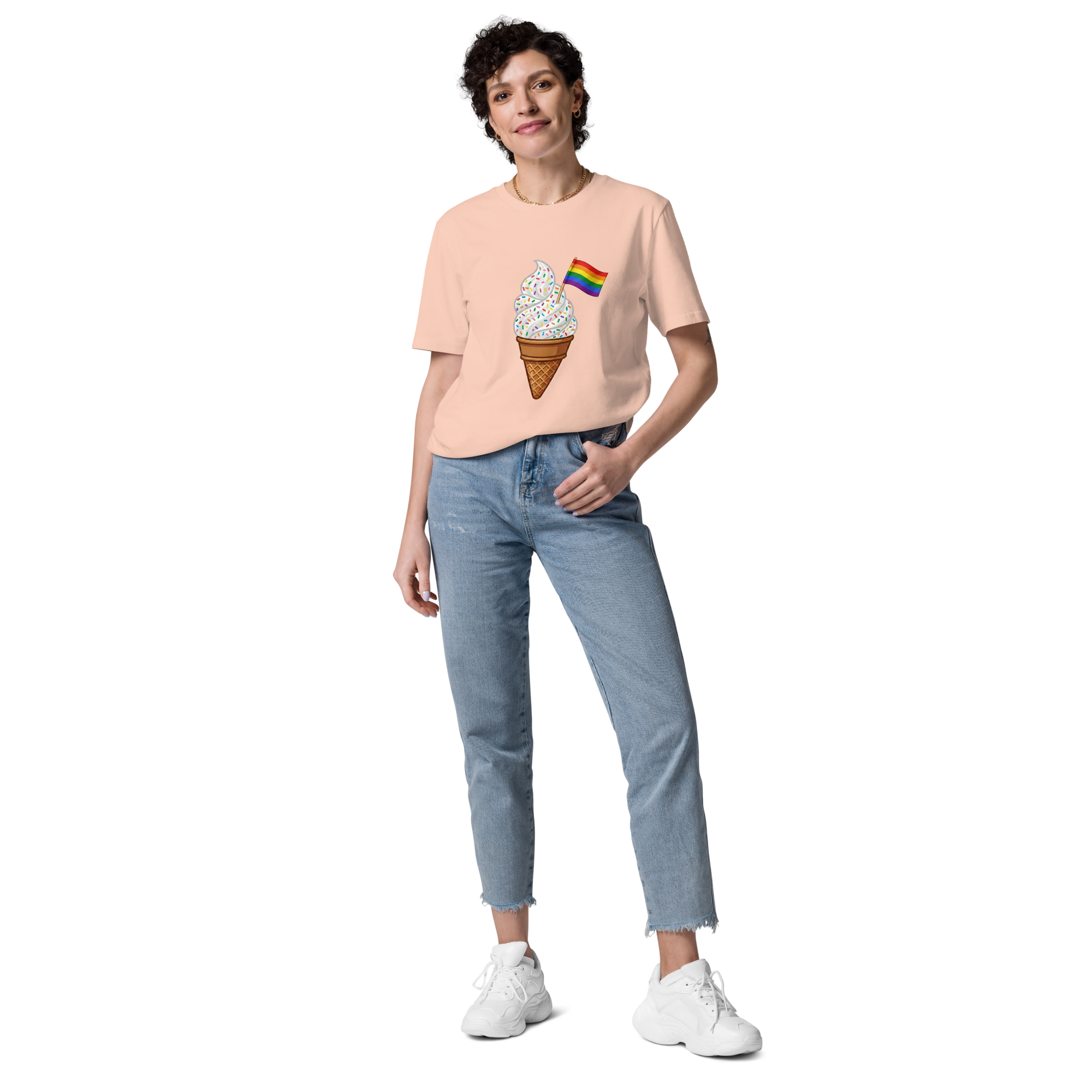 Pride Rainbow Sprinkles Ice Cream Organic T-Shirt