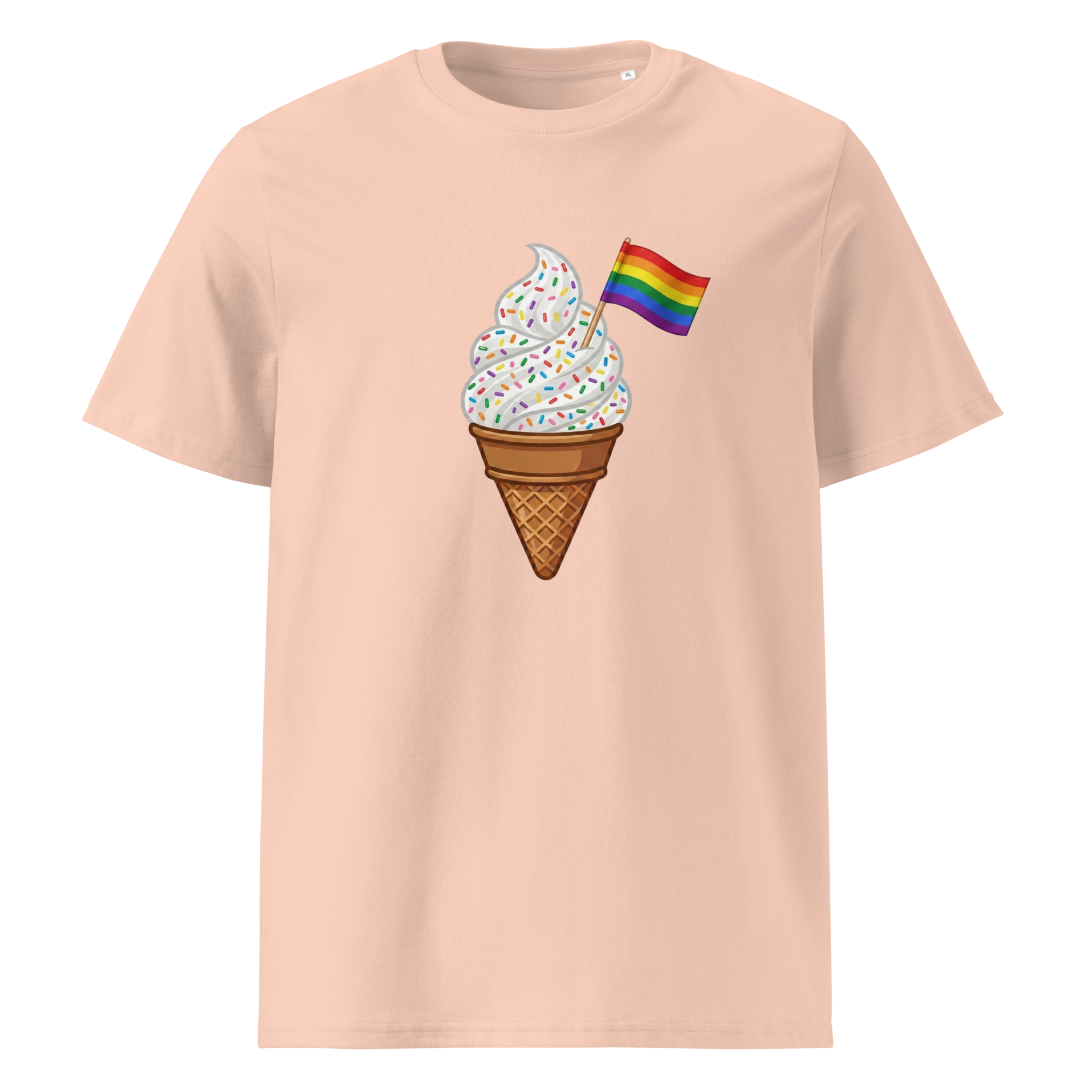 Pride Rainbow Sprinkles Ice Cream Organic T-Shirt