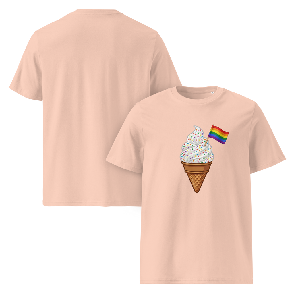 Pride Rainbow Sprinkles Ice Cream Organic T-Shirt