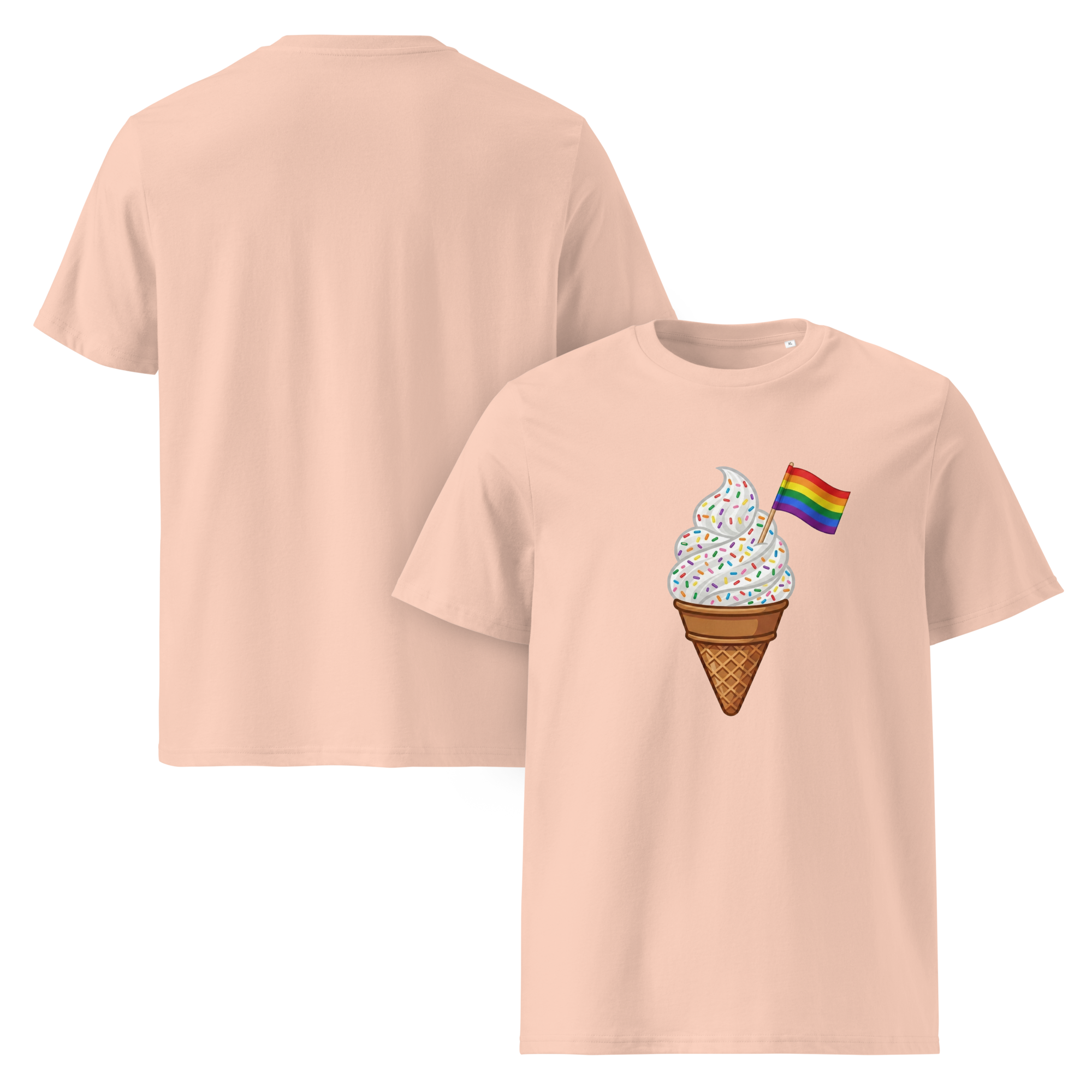 Pride Rainbow Sprinkles Ice Cream Organic T-Shirt