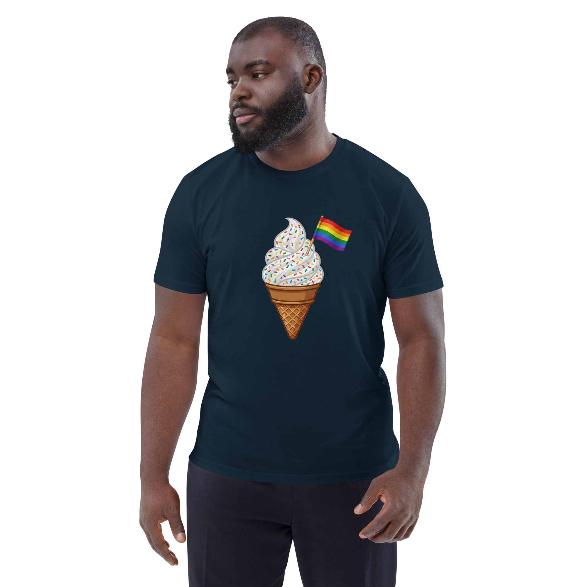 Pride Rainbow Sprinkles Ice Cream Organic T-Shirt