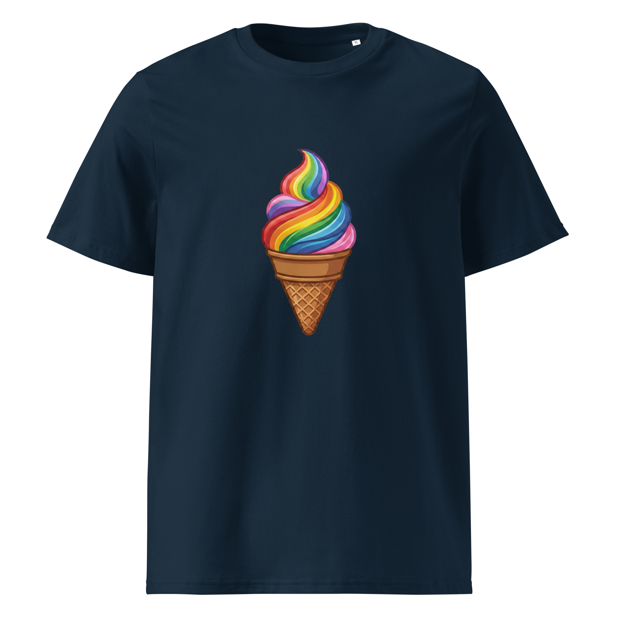 Pride Vibrant Rainbow Soft Serve Organic T-Shirt