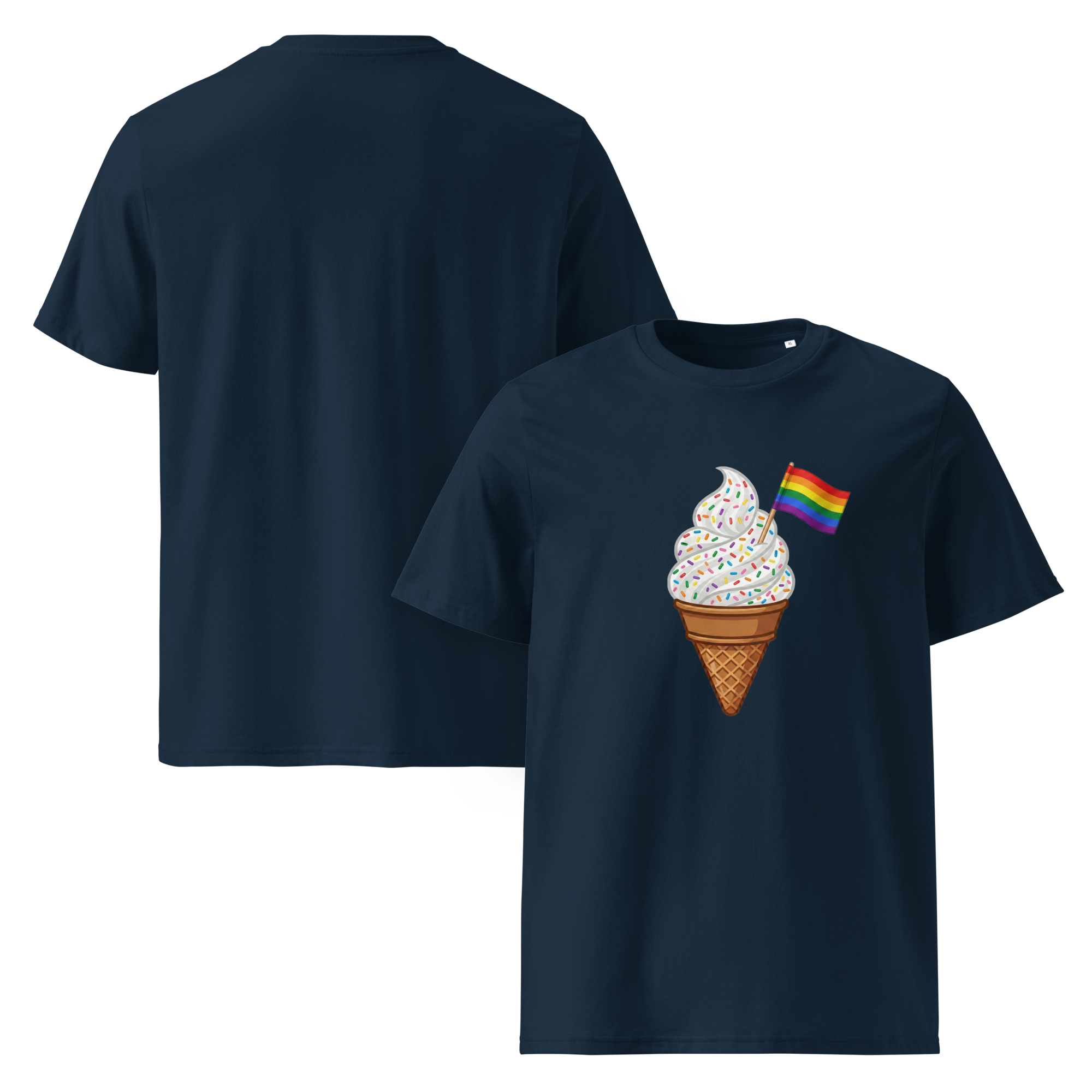Pride Rainbow Sprinkles Ice Cream Organic T-Shirt