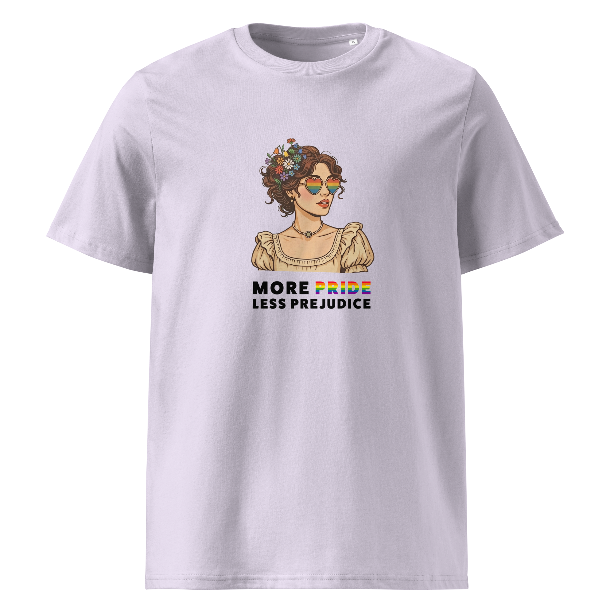 More Pride Less Prejudice Organic Graphic T-Shirt