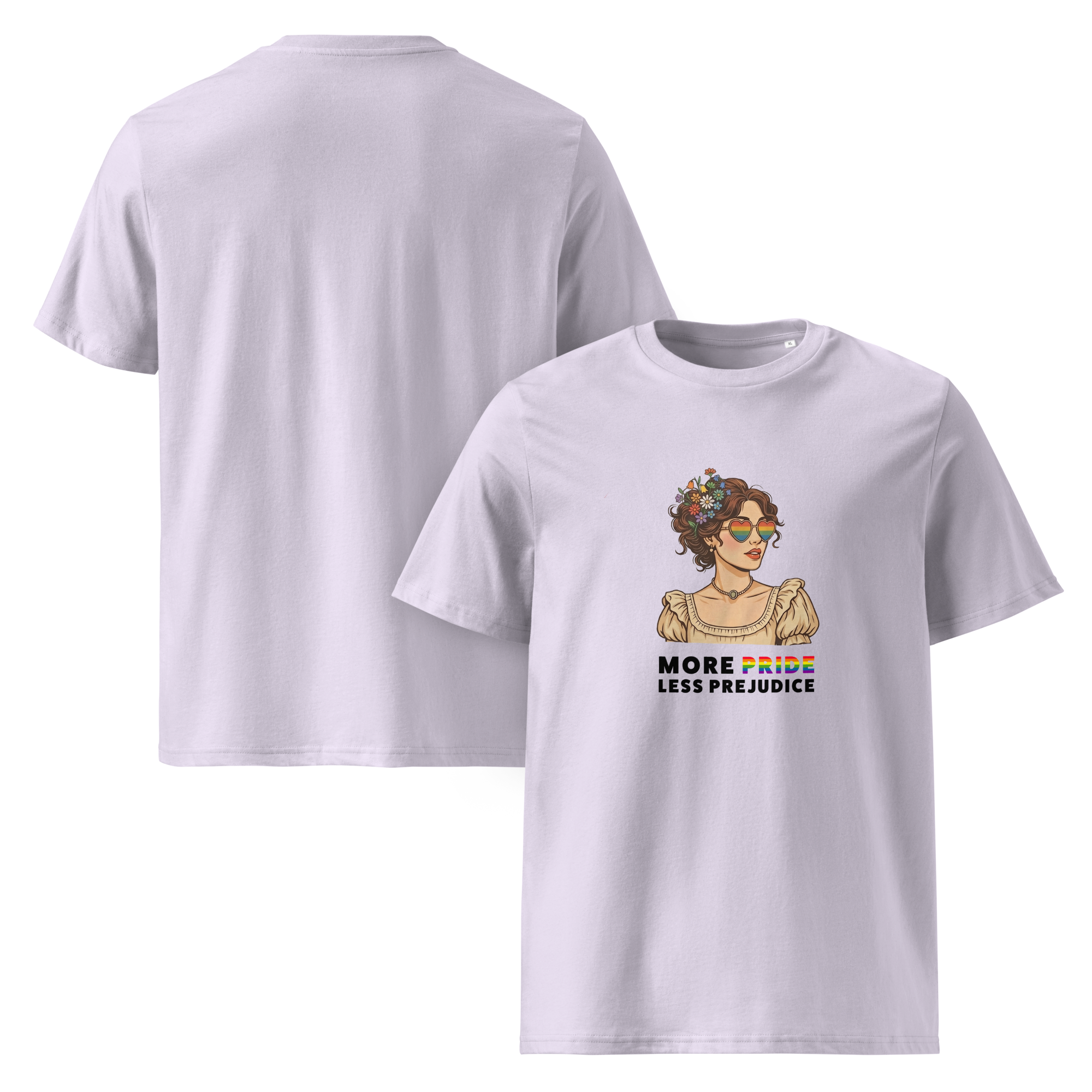 More Pride Less Prejudice Organic Graphic T-Shirt