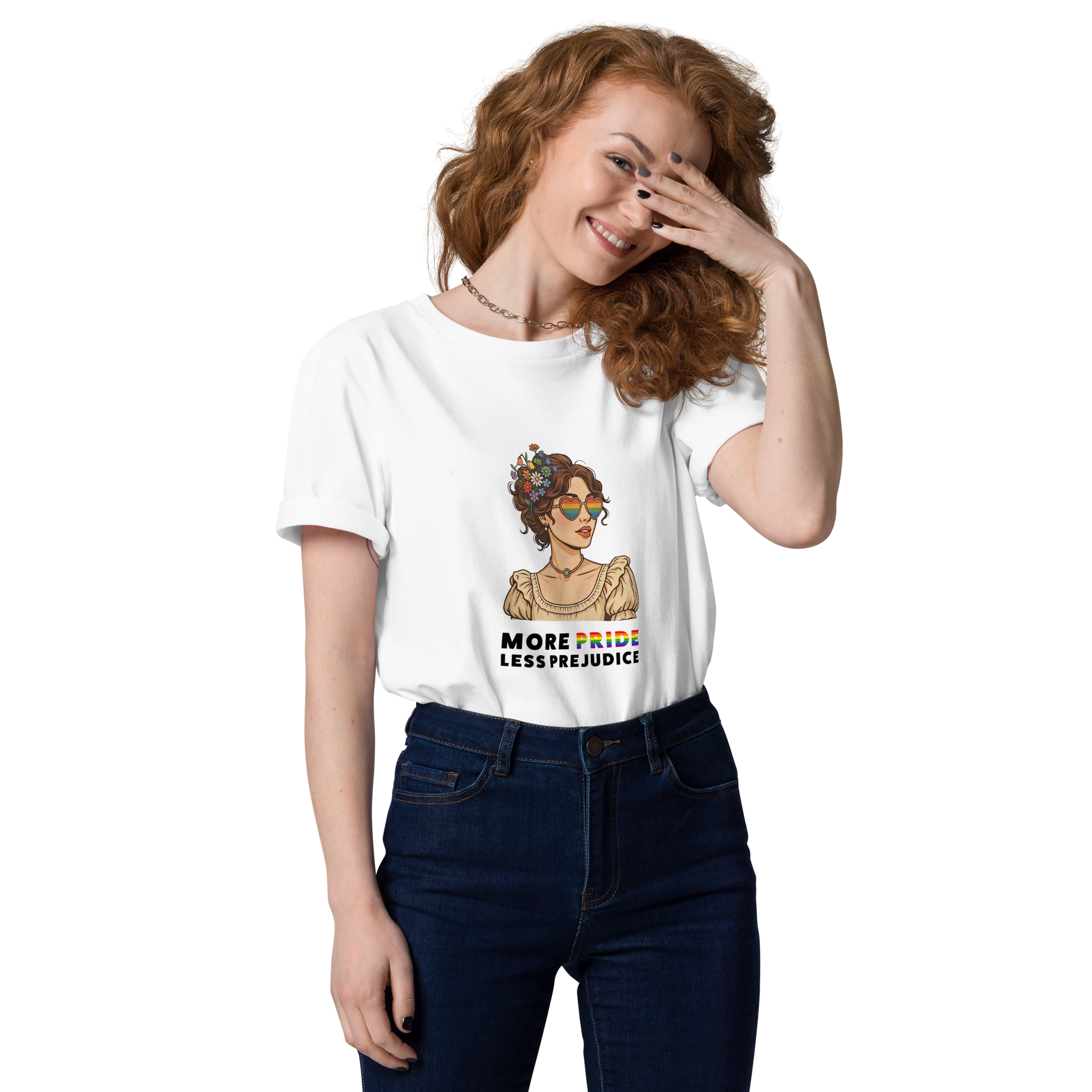 More Pride Less Prejudice Organic Graphic T-Shirt