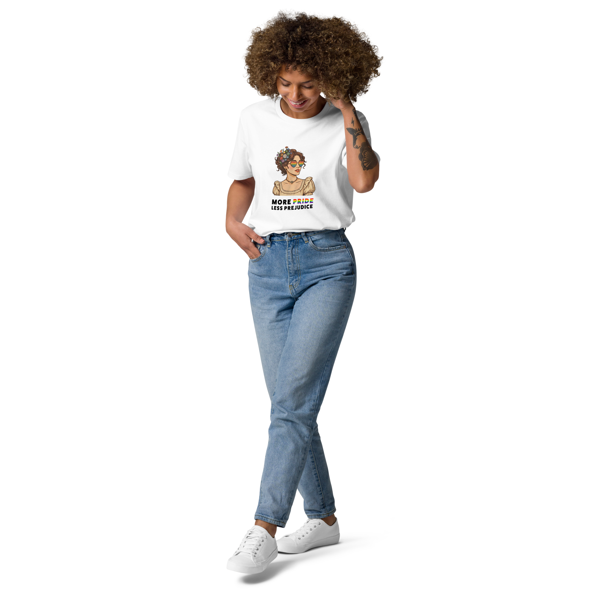 More Pride Less Prejudice Organic Graphic T-Shirt