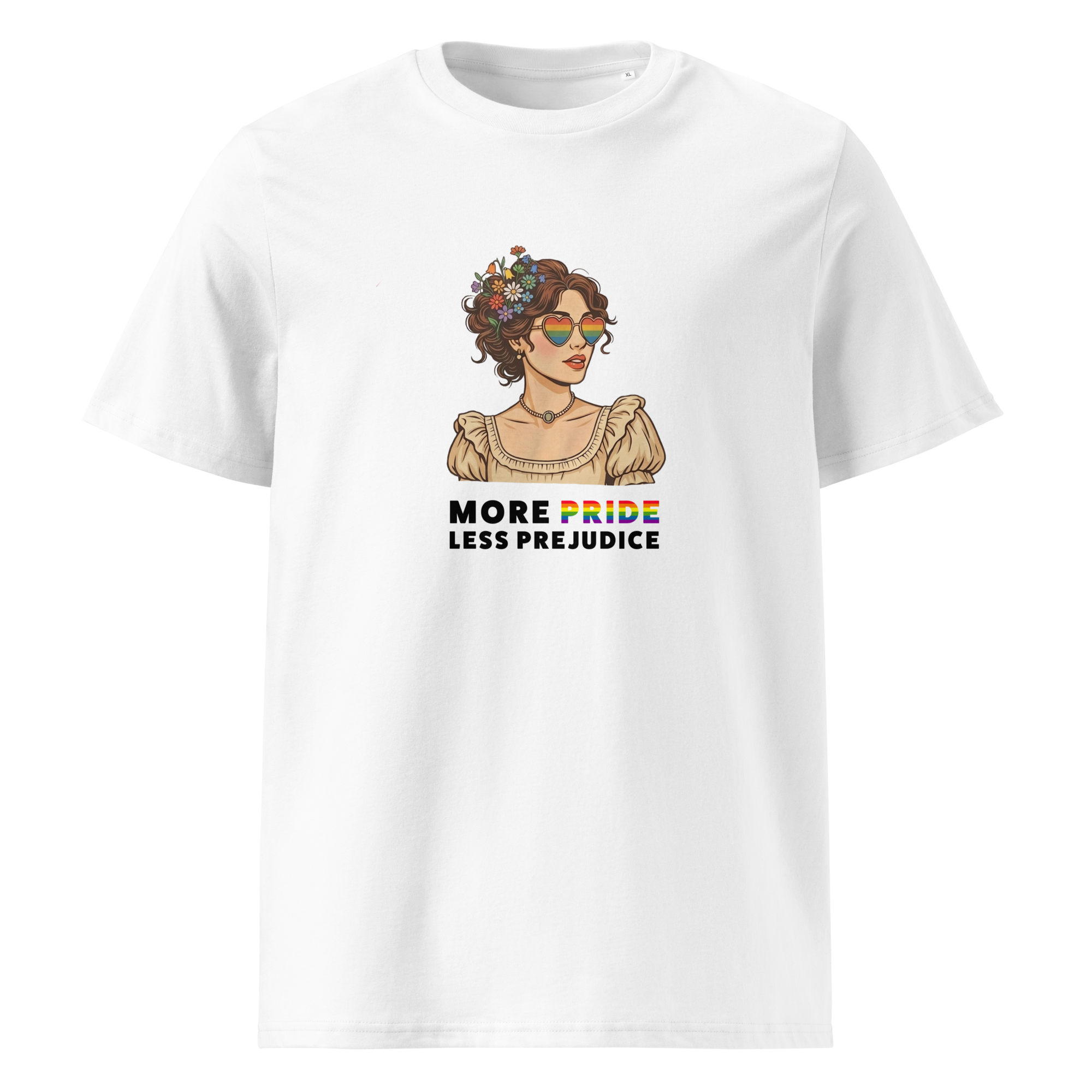 More Pride Less Prejudice Organic Graphic T-Shirt