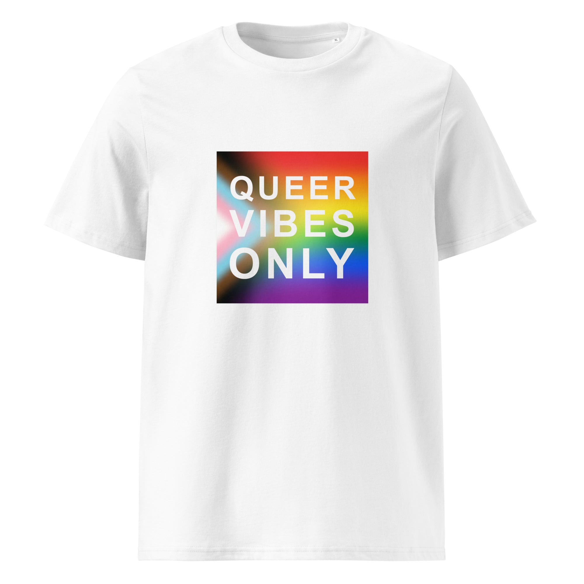 Pride Queer Vibes Only Progress Organic T-Shirt