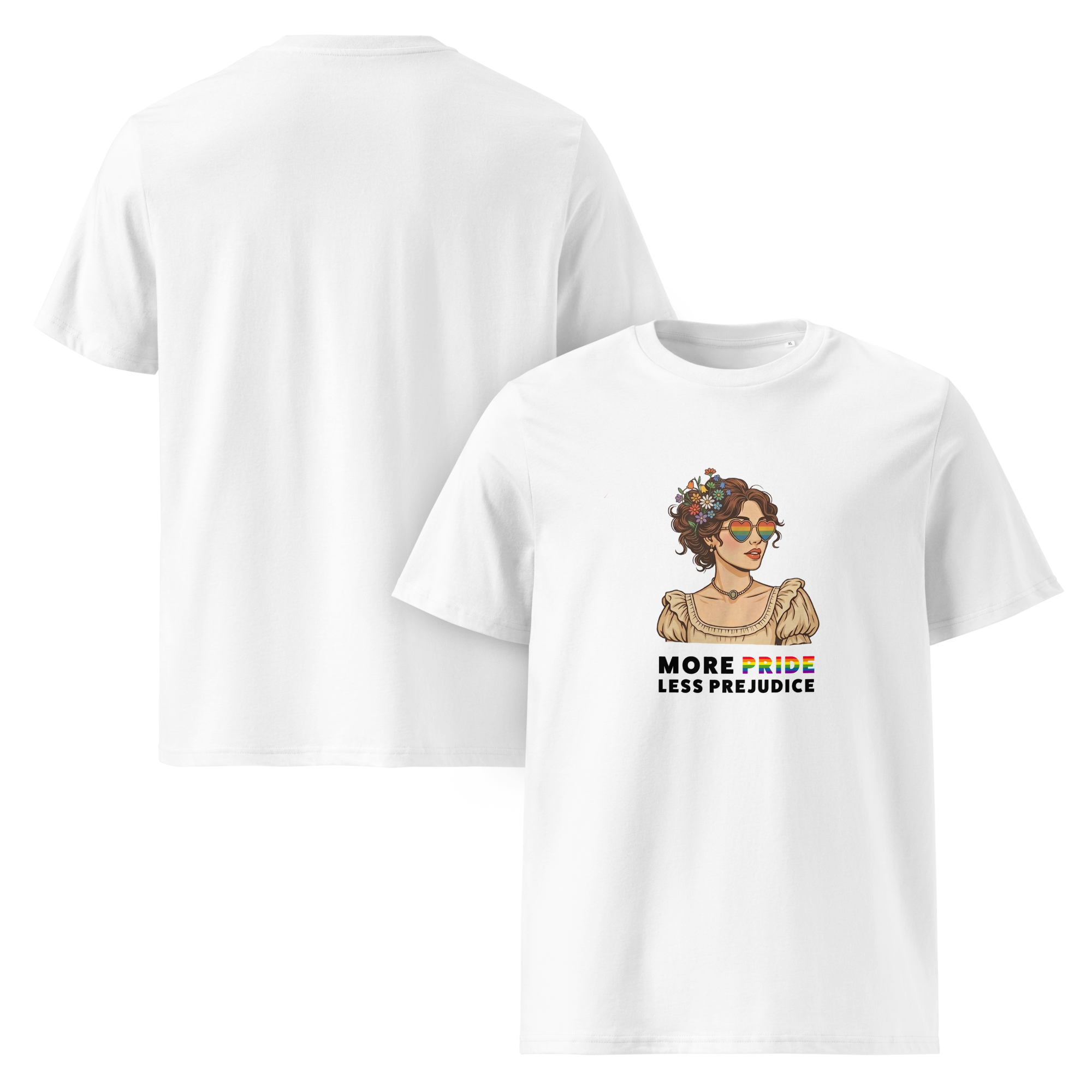 More Pride Less Prejudice Organic Graphic T-Shirt