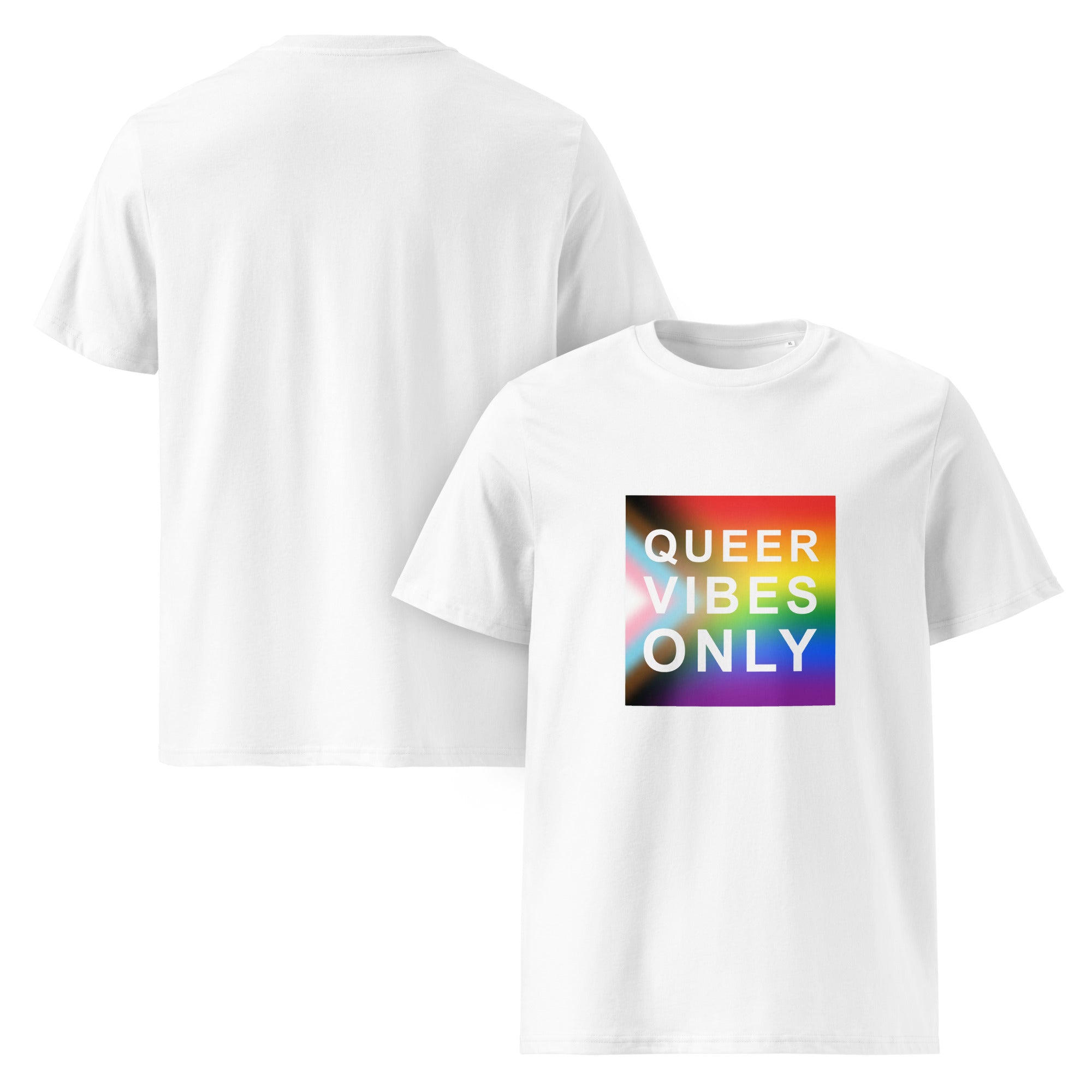 Pride Queer Vibes Only Progress Organic T-Shirt