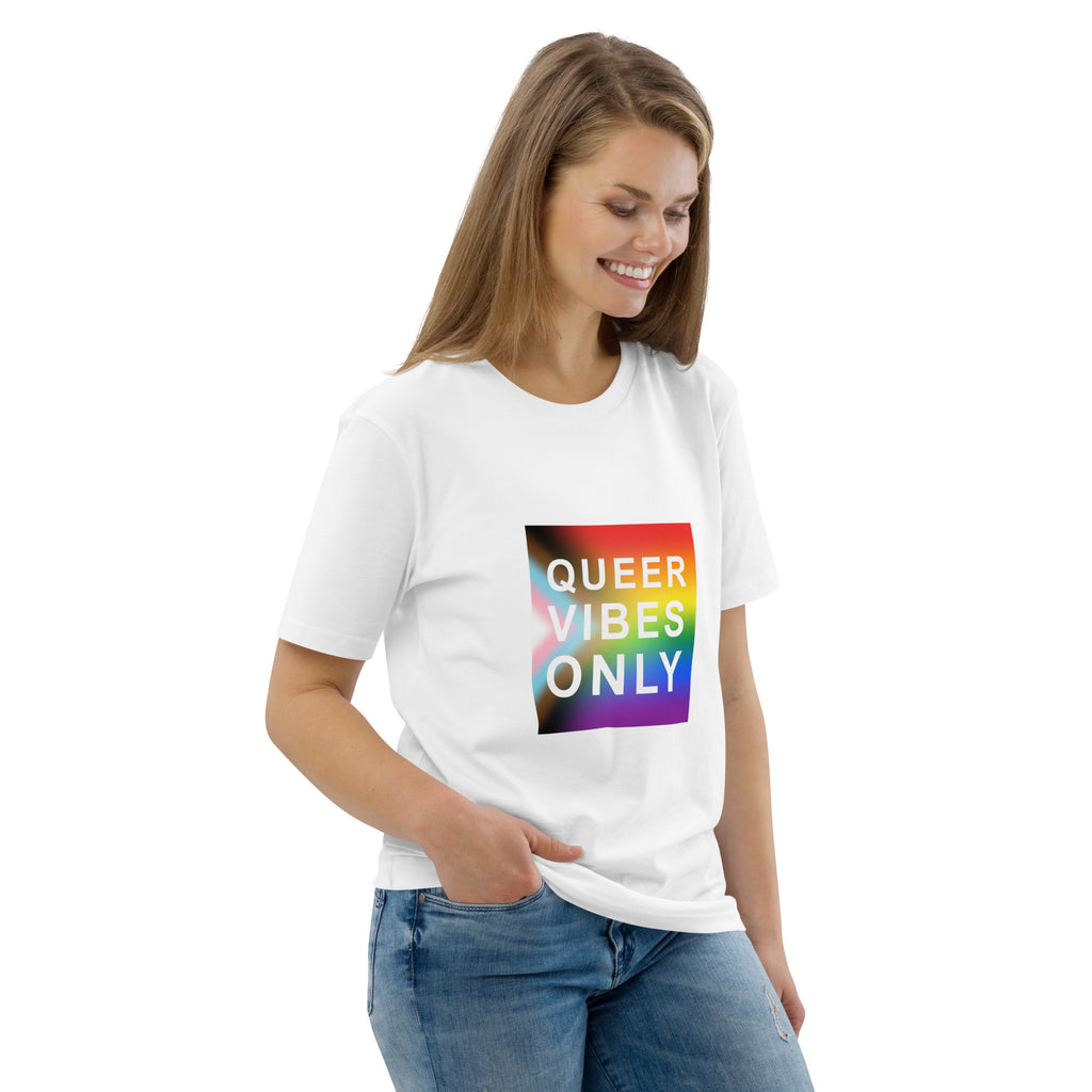 Pride Queer Vibes Only Progress Organic T-Shirt