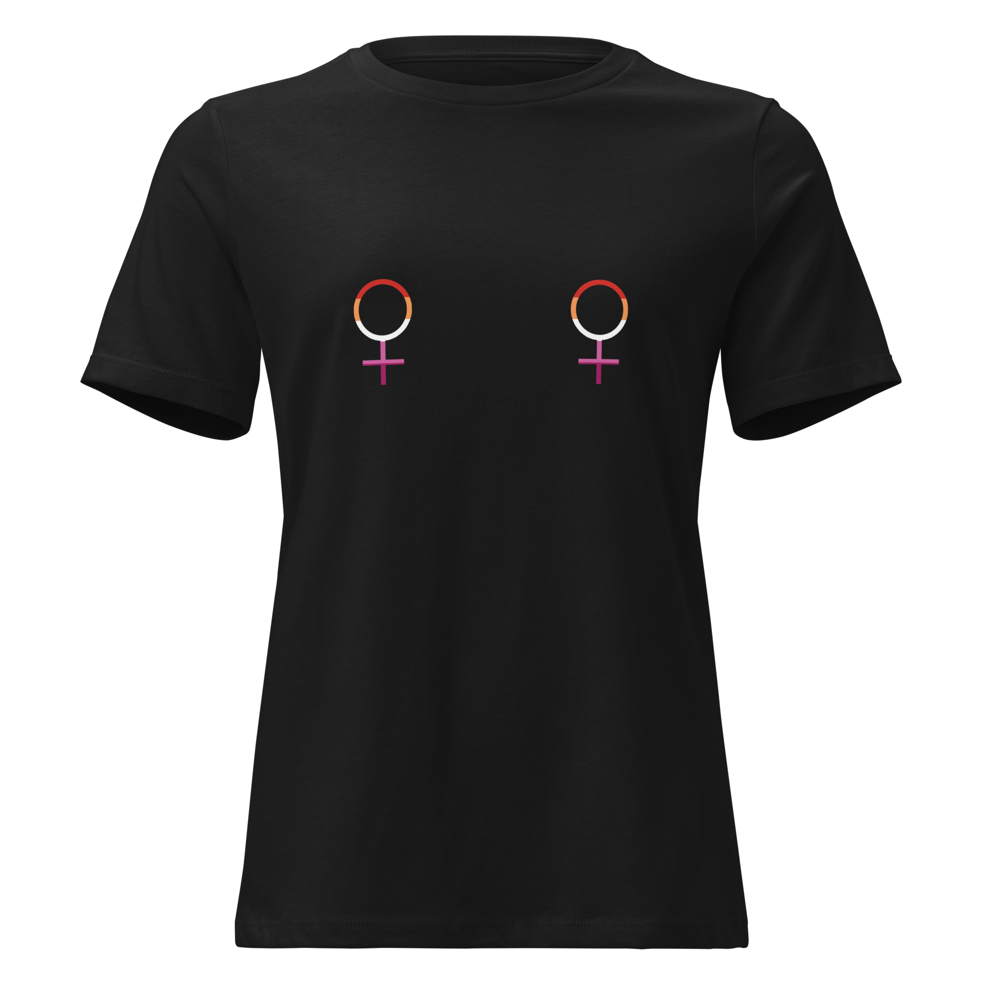 Pride Lesbian Venus Symbols Organic Graphic Dark T-Shirt