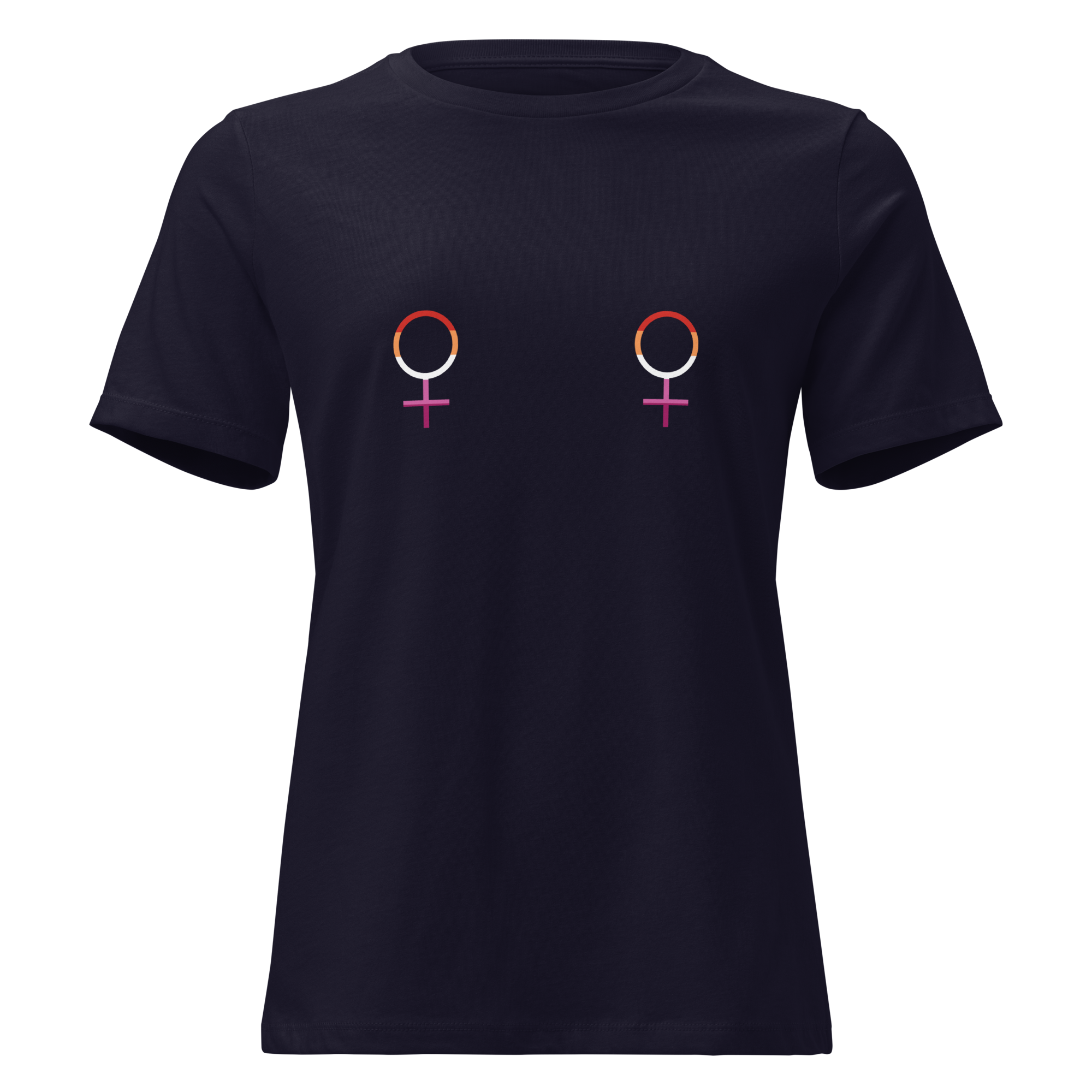 Pride Lesbian Venus Symbols Organic Graphic Dark T-Shirt